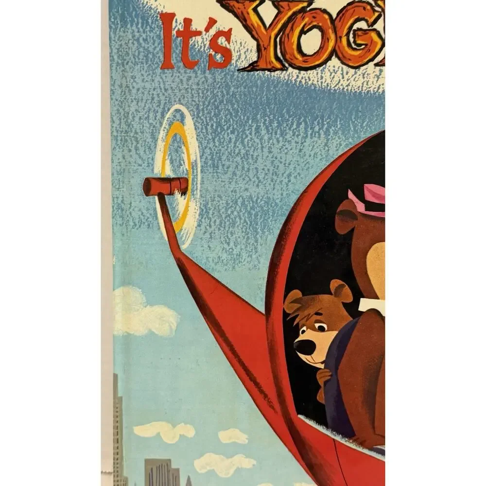 Vintage 1964 Hanna-Barbera Mel Crawford HEY THERE IT'S YOGI BEAR Big Golden Book